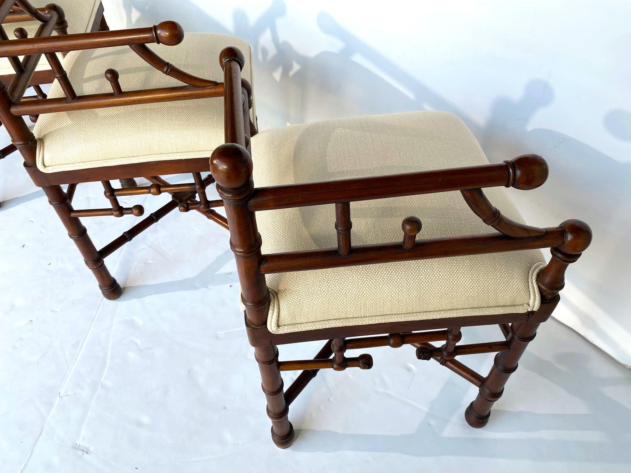 Faux-Bamboo Bench In Distressed Condition In Pomona, CA