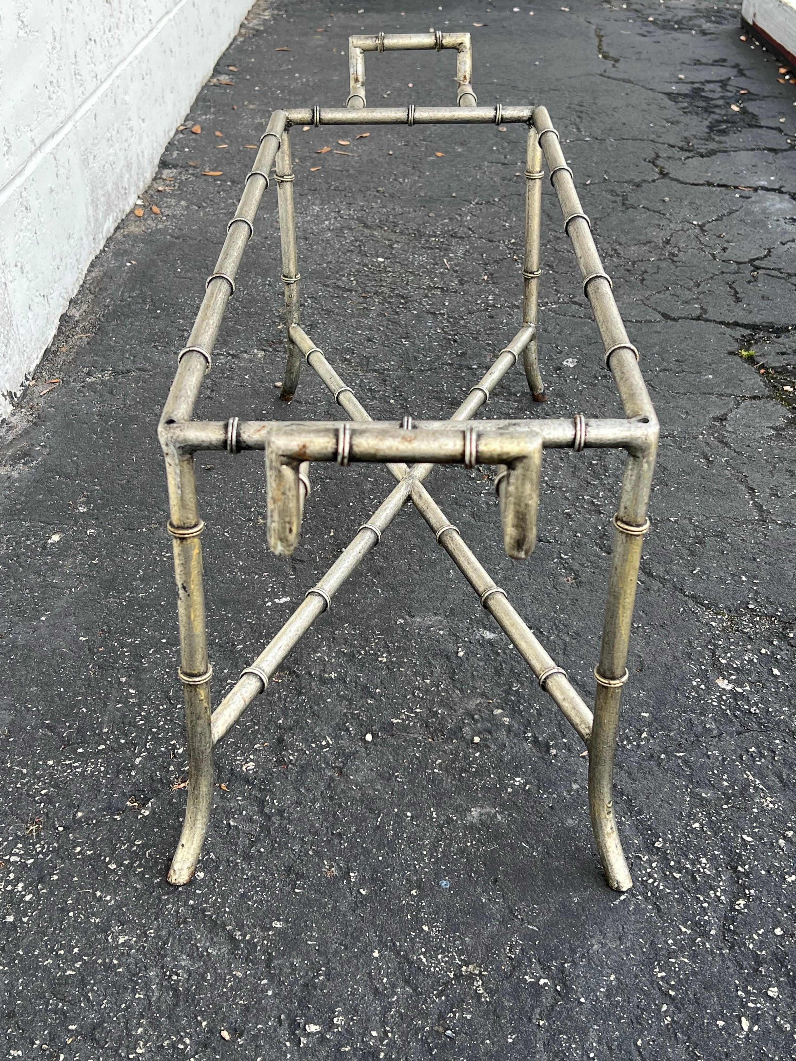 Faux Bamboo Bench Or Coffee Table ca' 1970's For Sale 7