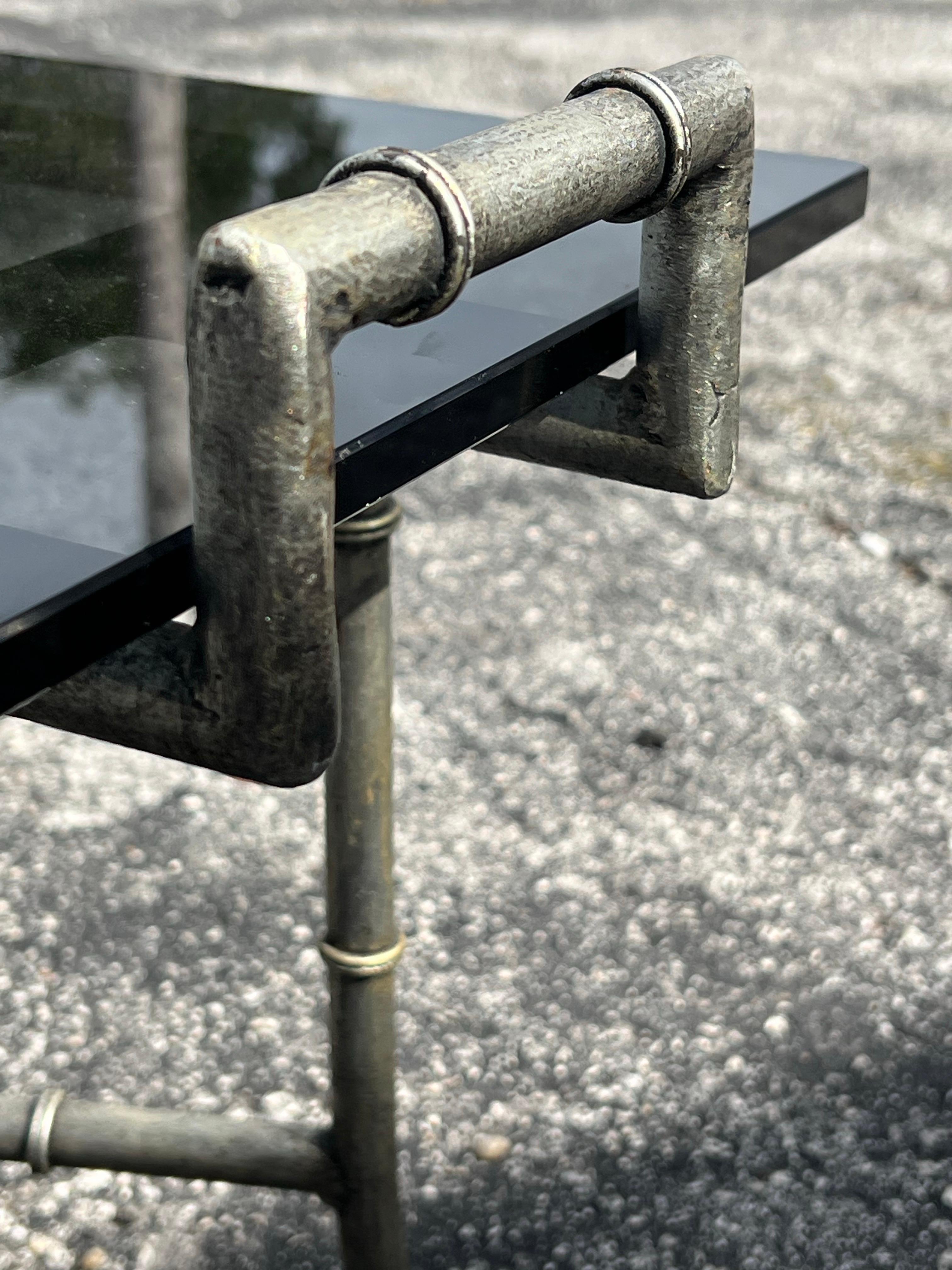 American Faux Bamboo Bench Or Coffee Table ca' 1970's For Sale