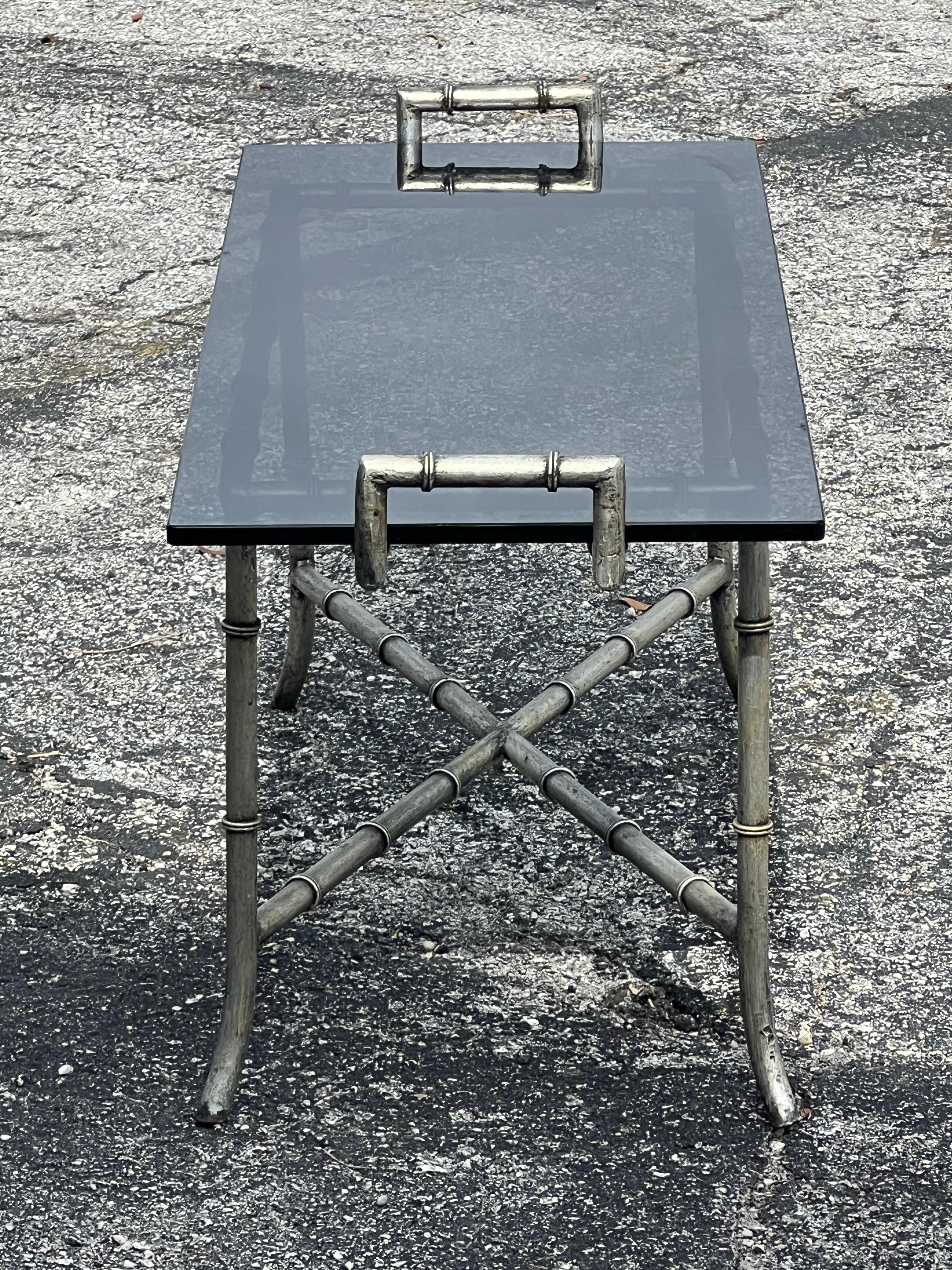 Faux Bamboo Bench Or Coffee Table ca' 1970's For Sale 1