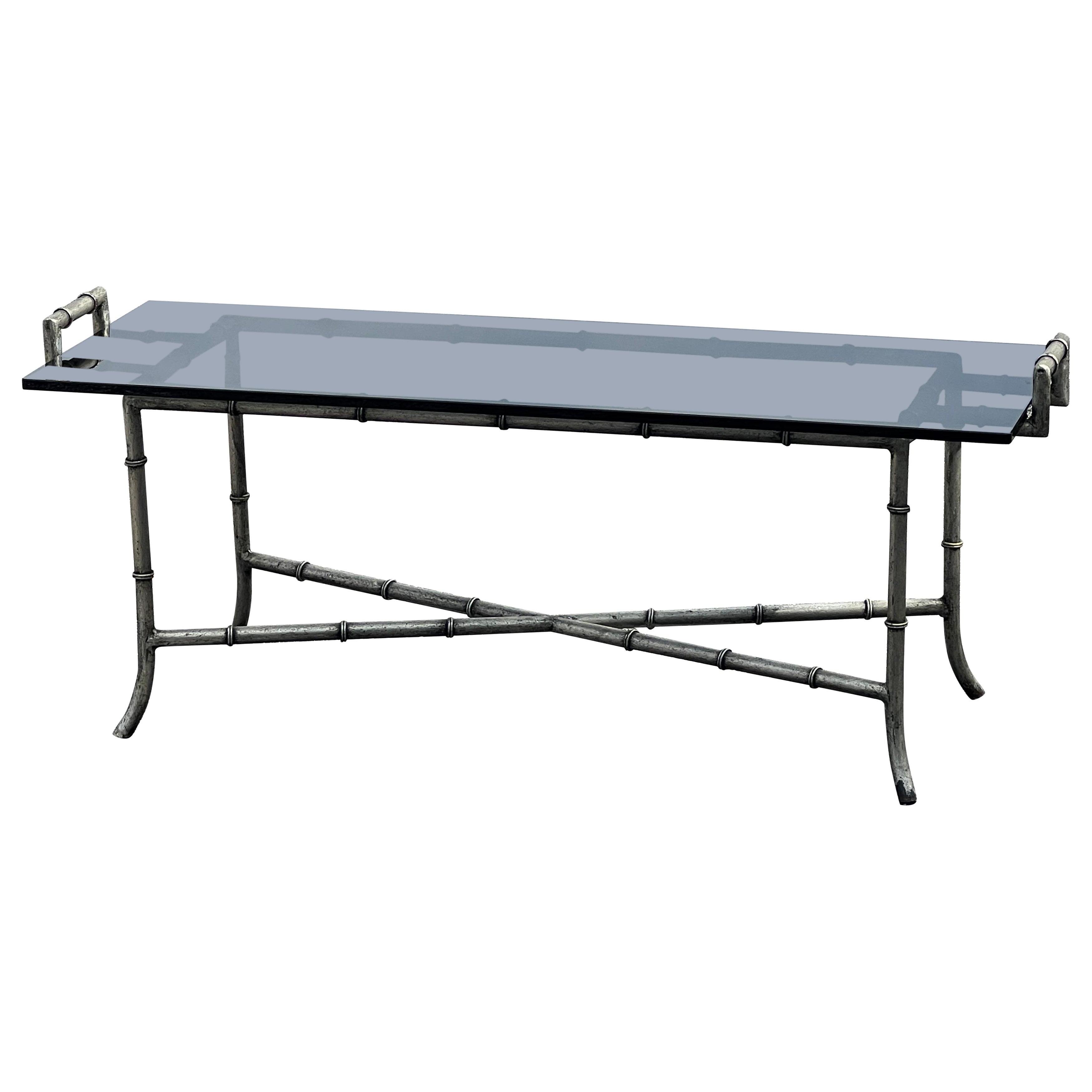 Faux Bamboo Bench Or Coffee Table ca' 1970's For Sale