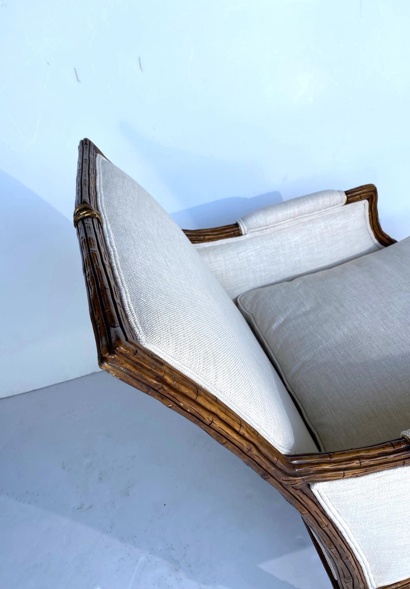Faux-Bamboo Bergere Stühle 2er Set (Holz) im Angebot