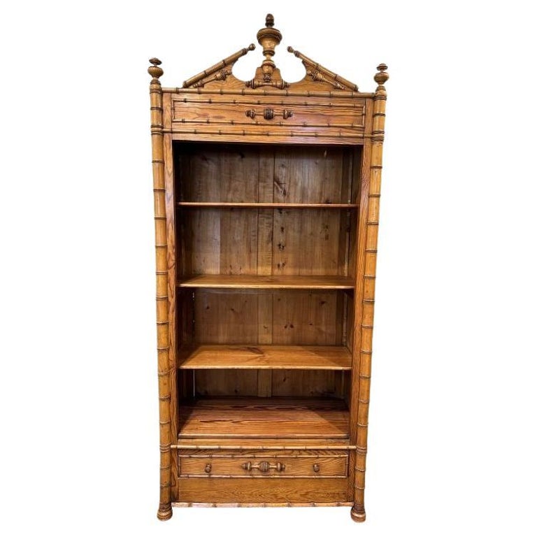 Faux Bamboo Book Shelf For Sale at 1stDibs