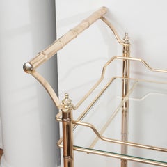 Faux Bamboo Brass Bar Cart