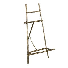 Faux Bamboo Brass Easel Photo Frame Holder