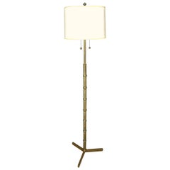 Faux Bamboo Brass Floor Lamp