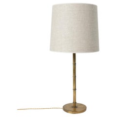 Faux bamboo brass lamp, 1960s.