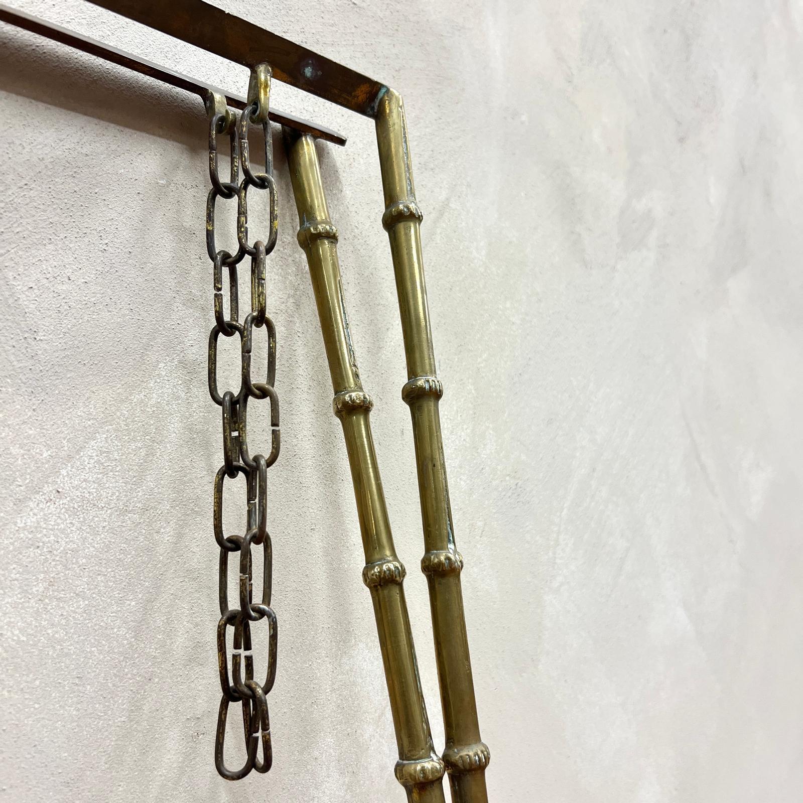 Faux Bamboo, Brass Luggage Stand Maison Baguès 2