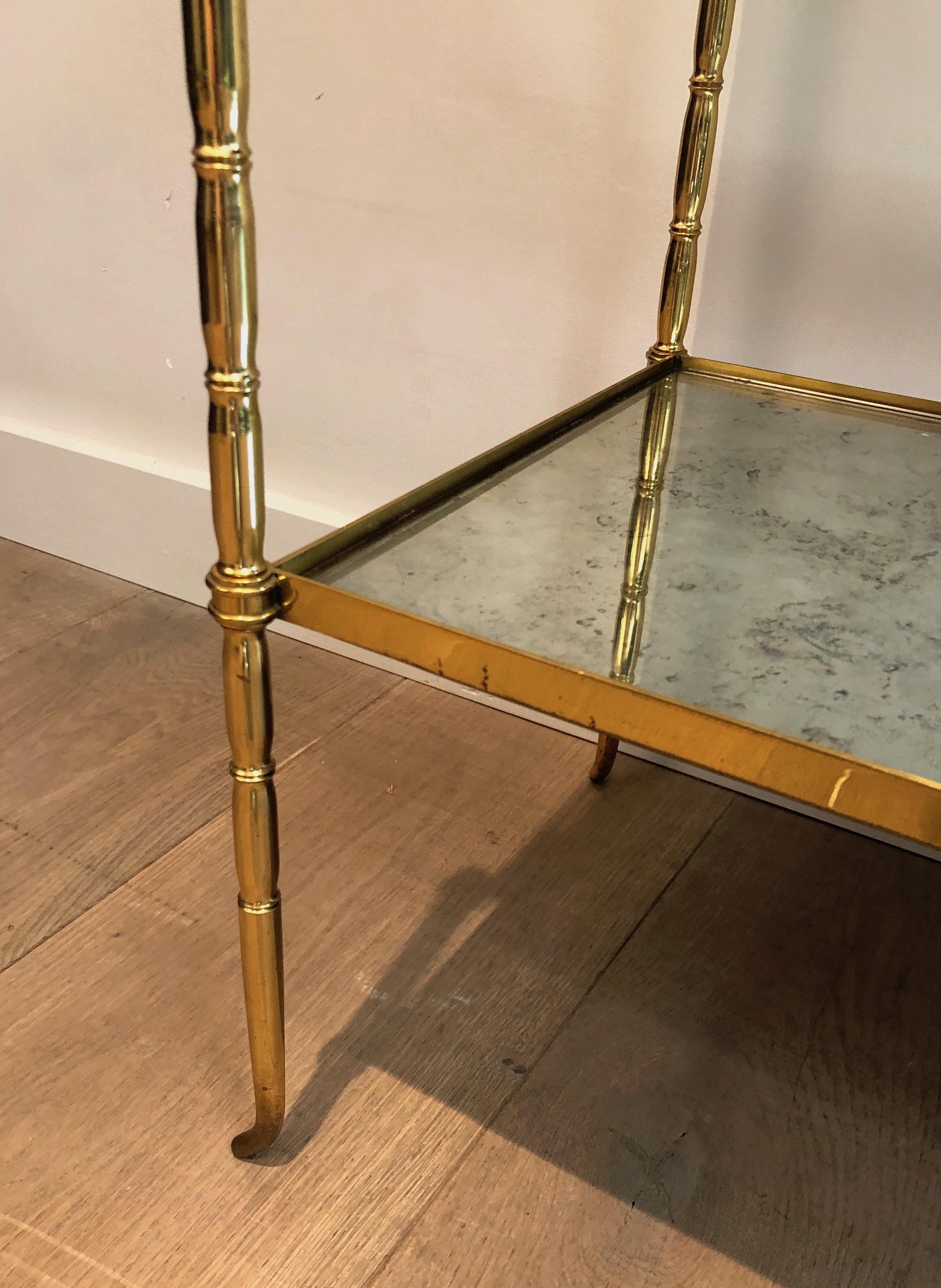 Faux-Bamboo Brass Side Table by Maison Bagués 4