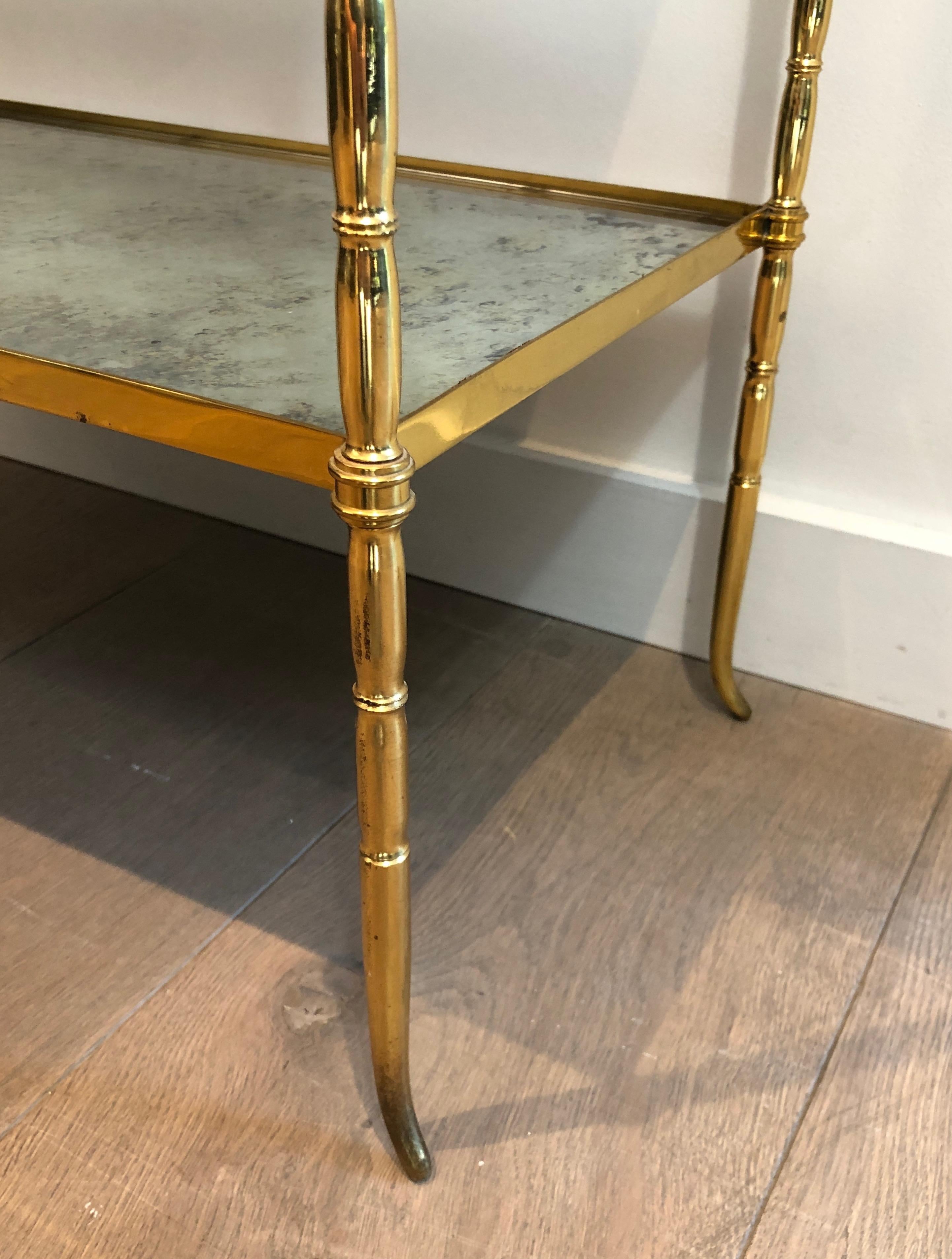 Faux-Bamboo Brass Side Table by Maison Bagués 5