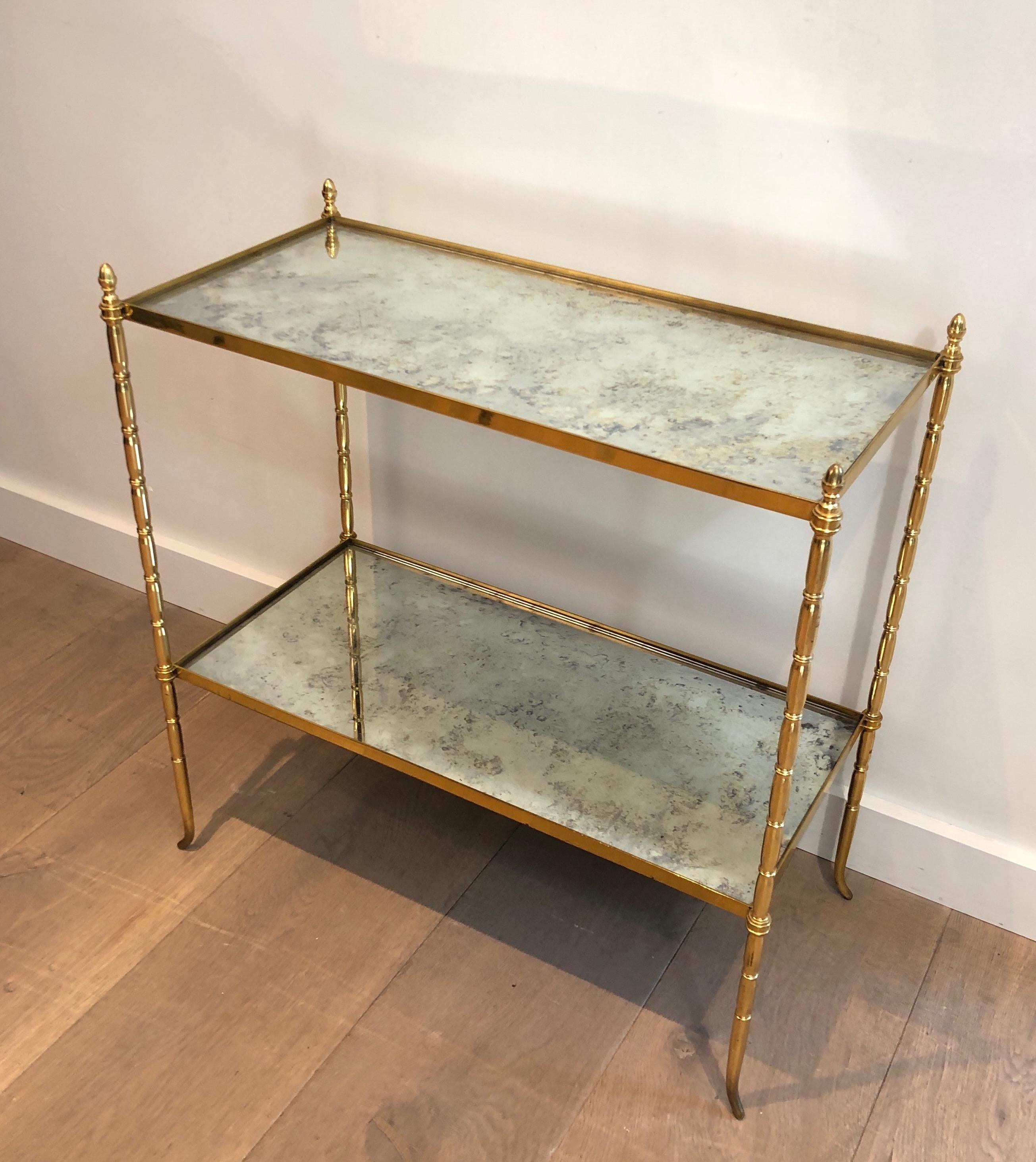 Faux-Bamboo Brass Side Table by Maison Bagués 6