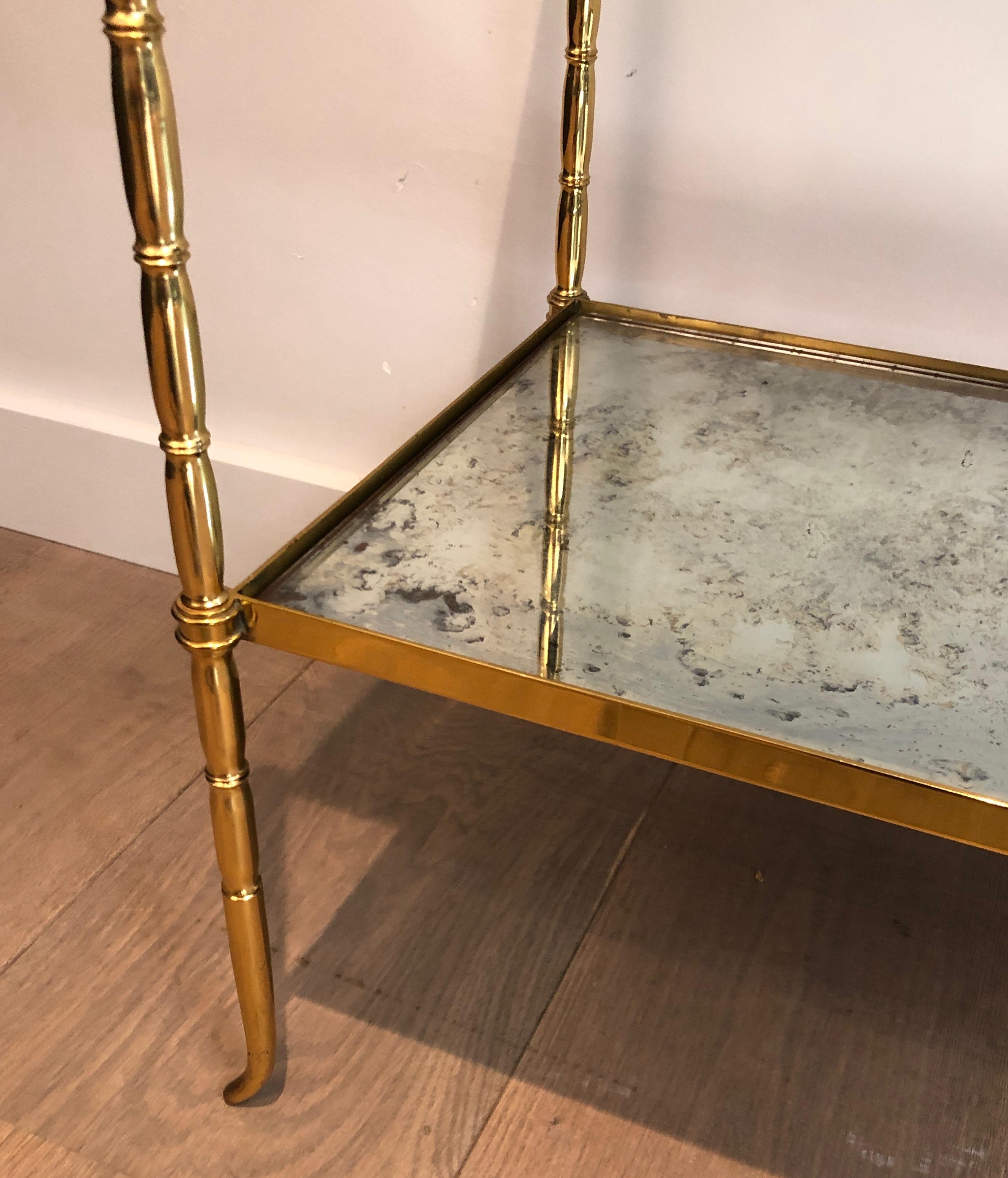 Faux-Bamboo Brass Side Table by Maison Bagués 11