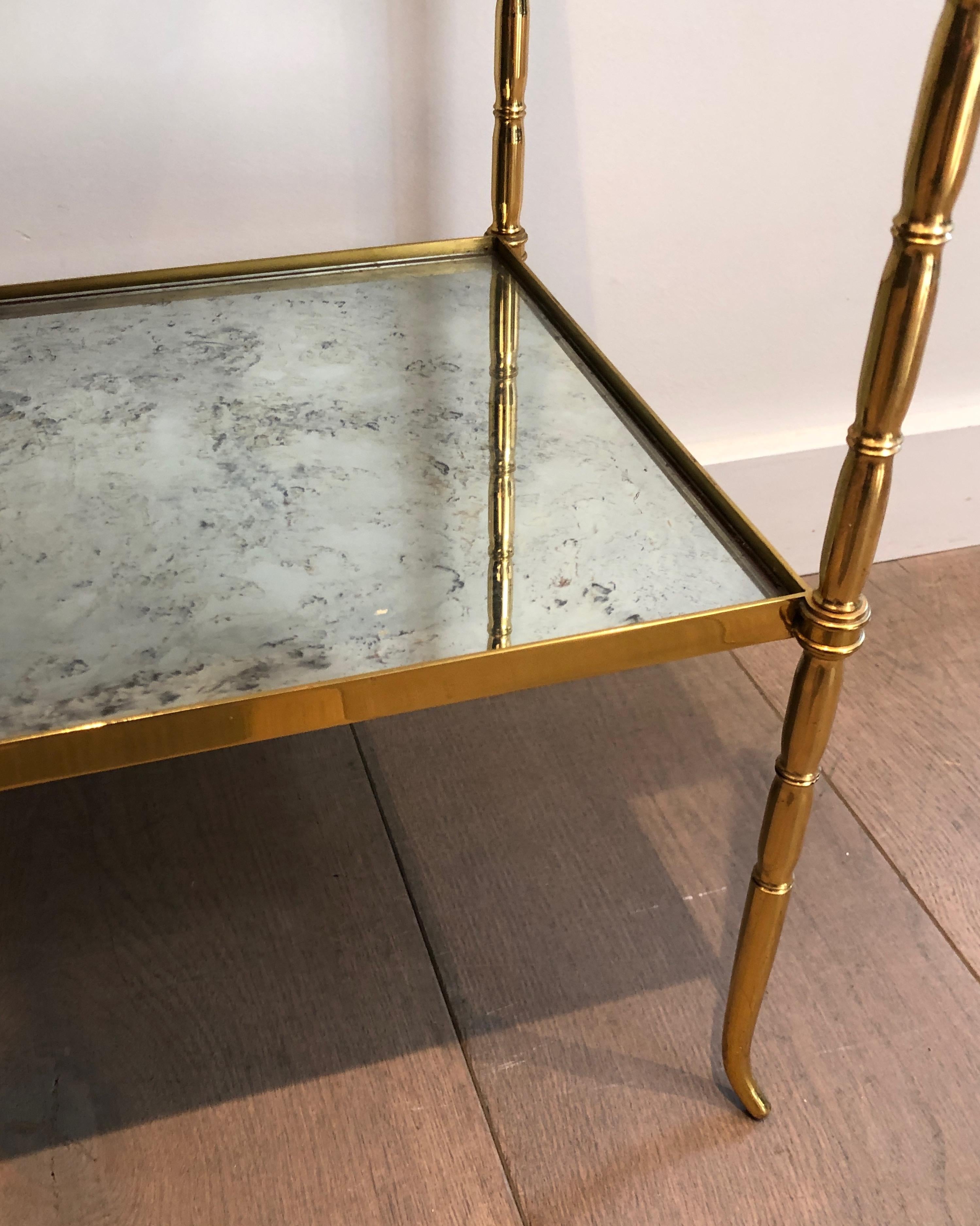 Faux-Bamboo Brass Side Table by Maison Bagués 12