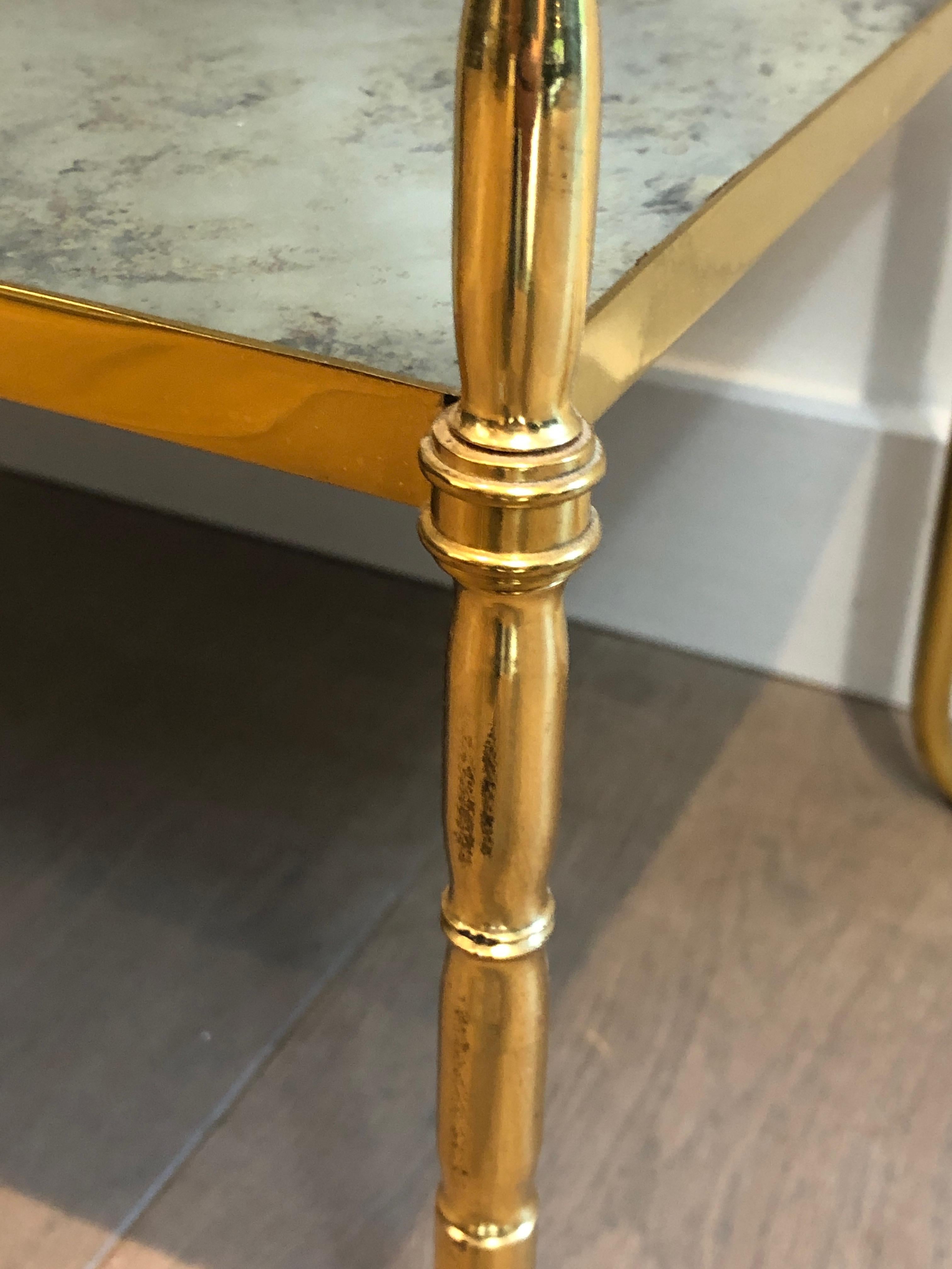 Faux-Bamboo Brass Side Table by Maison Bagués 13