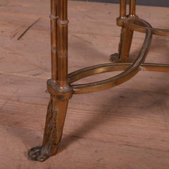 Faux Bamboo Brass Side Table