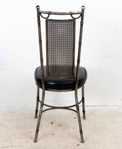 Faux Bamboo Breakfast Table with Four Chairs by Daniel Jones NYC