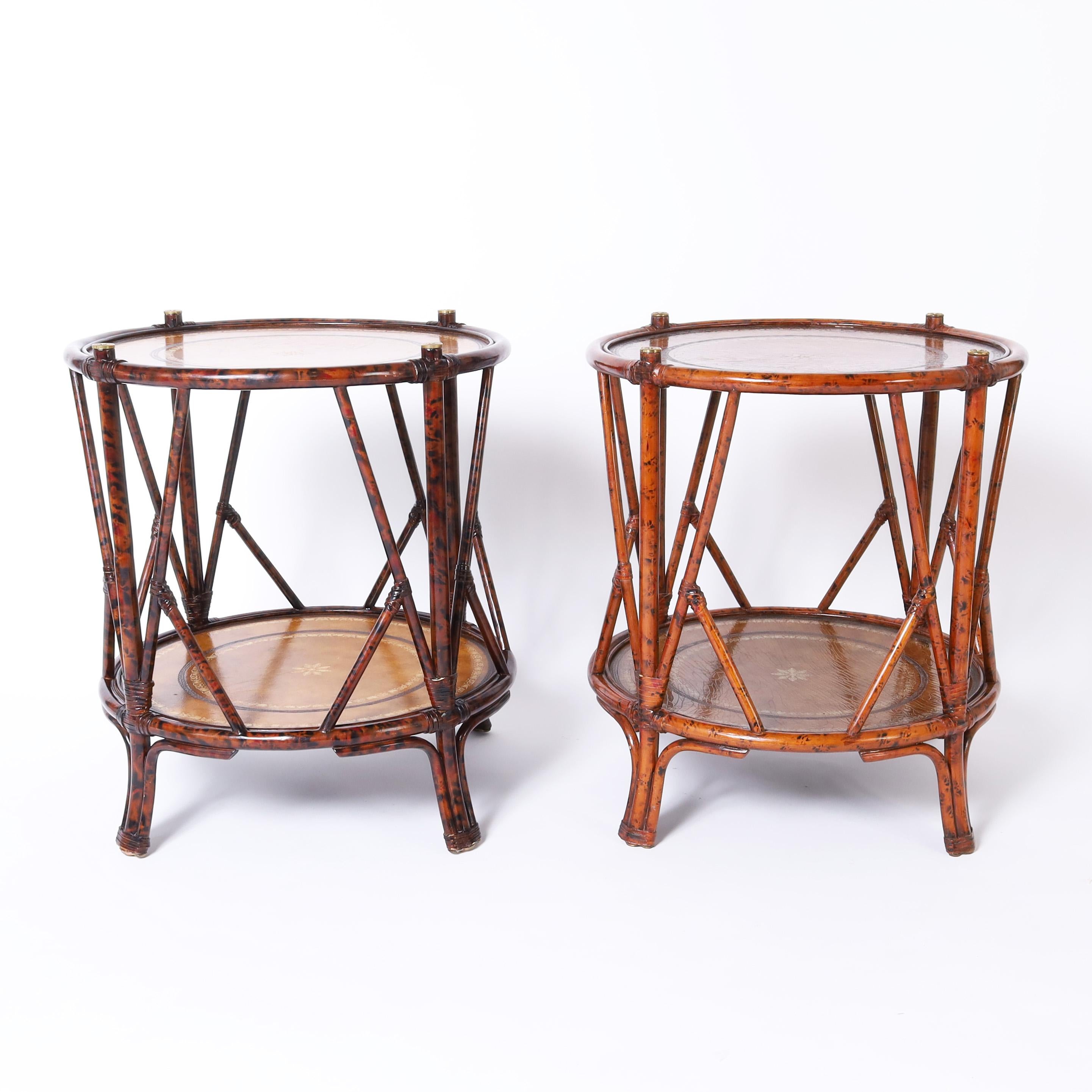 Table d'appoint en faux bambou de style British Colonial par Maitland Smith en vente 3