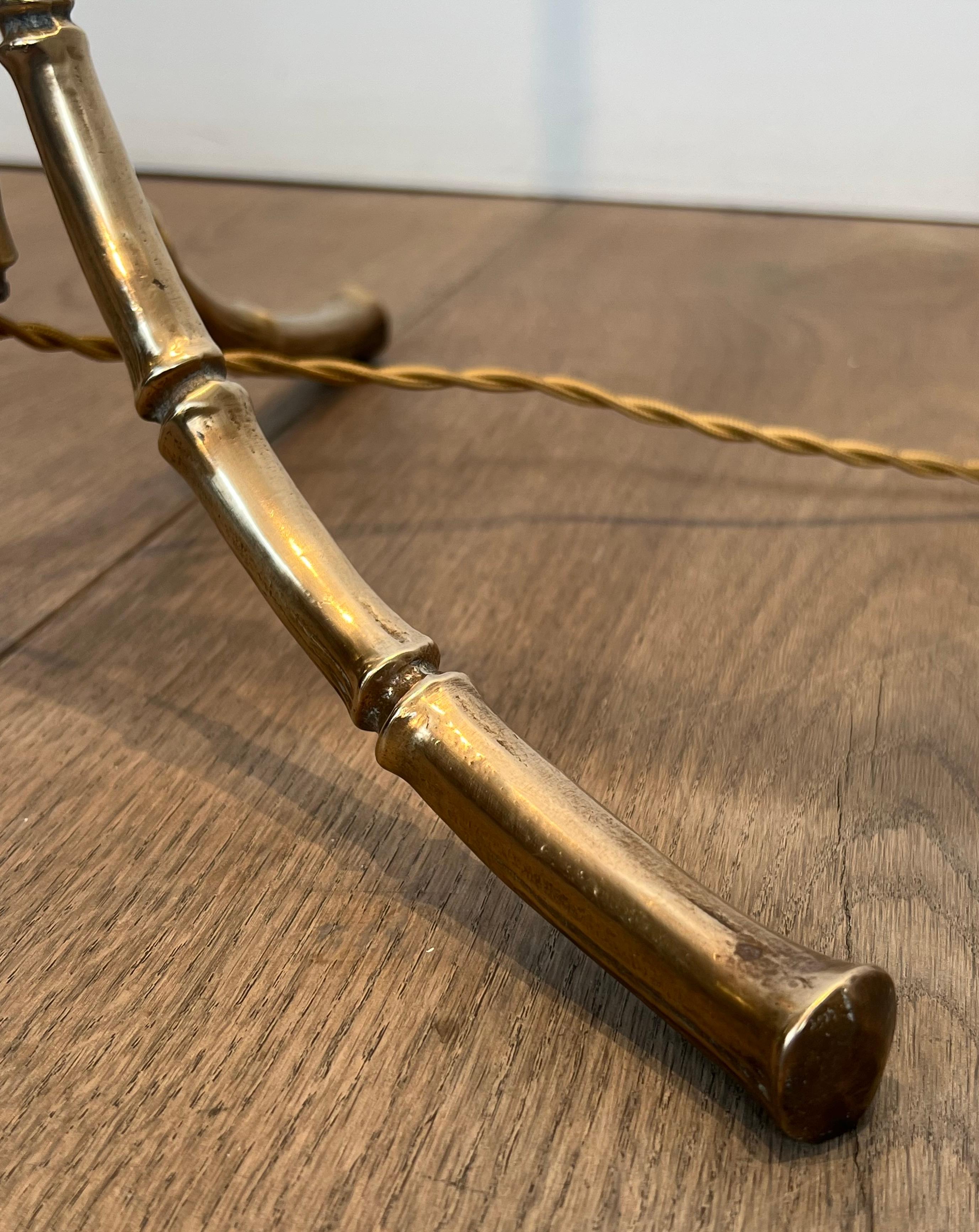 Lámpara de pie de imitación de bambú bronce de Maison Bagués en venta 3