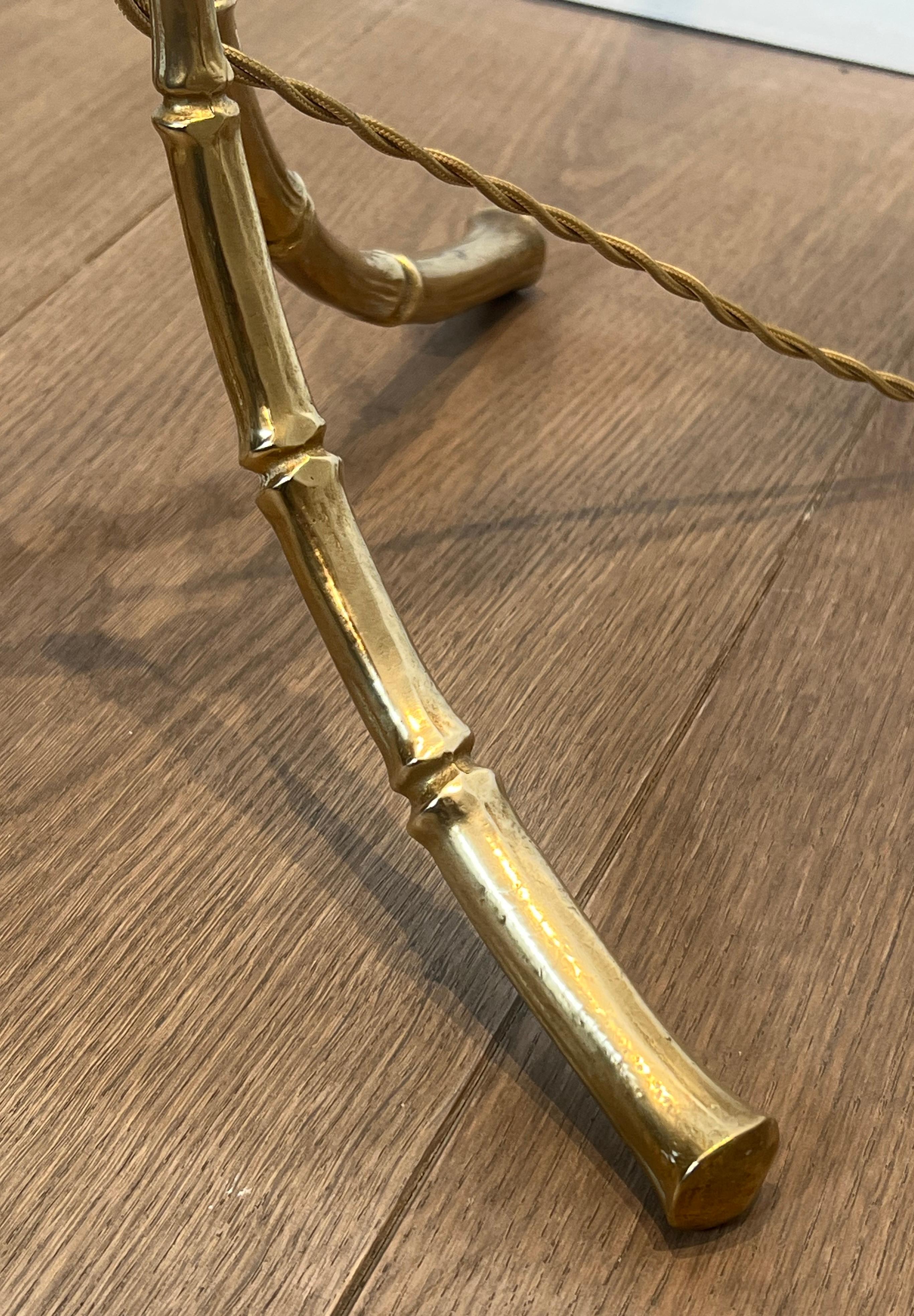 Lámpara de pie de imitación de bambú bronce de Maison Bagués en venta 4