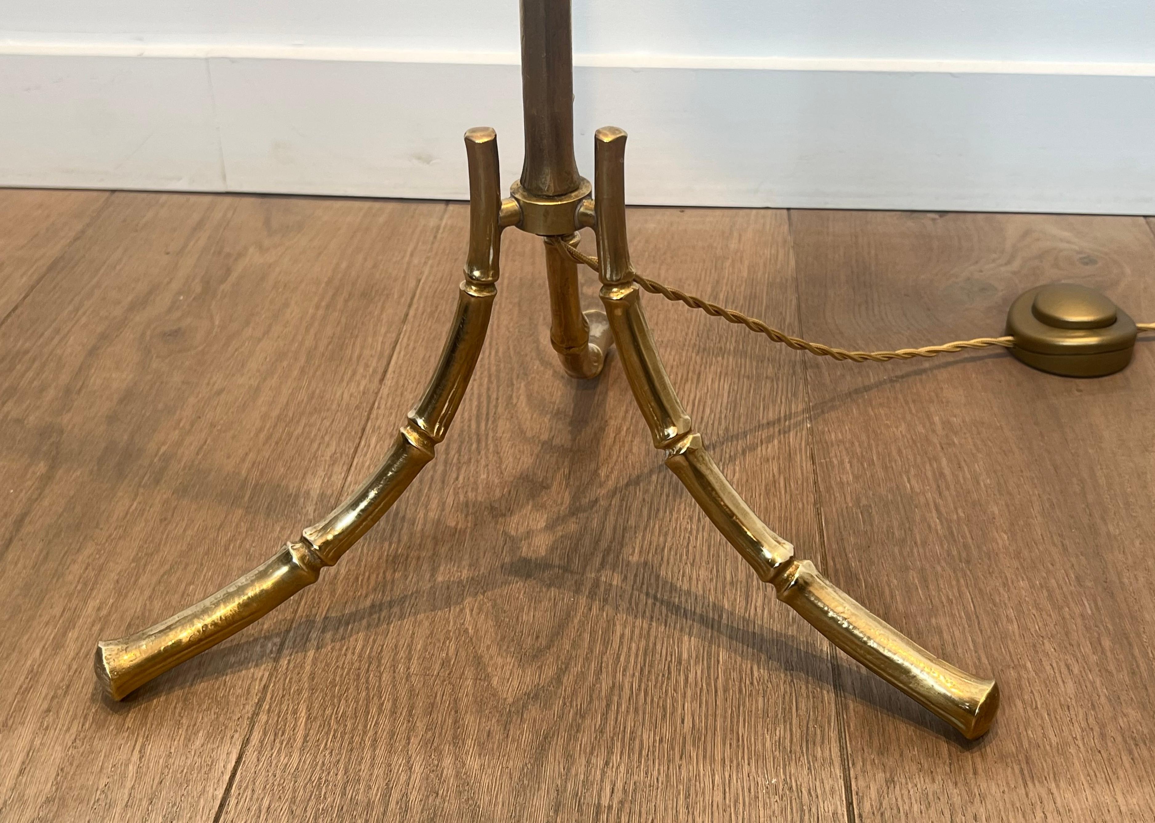 Lámpara de pie de imitación de bambú bronce de Maison Bagués en venta 9