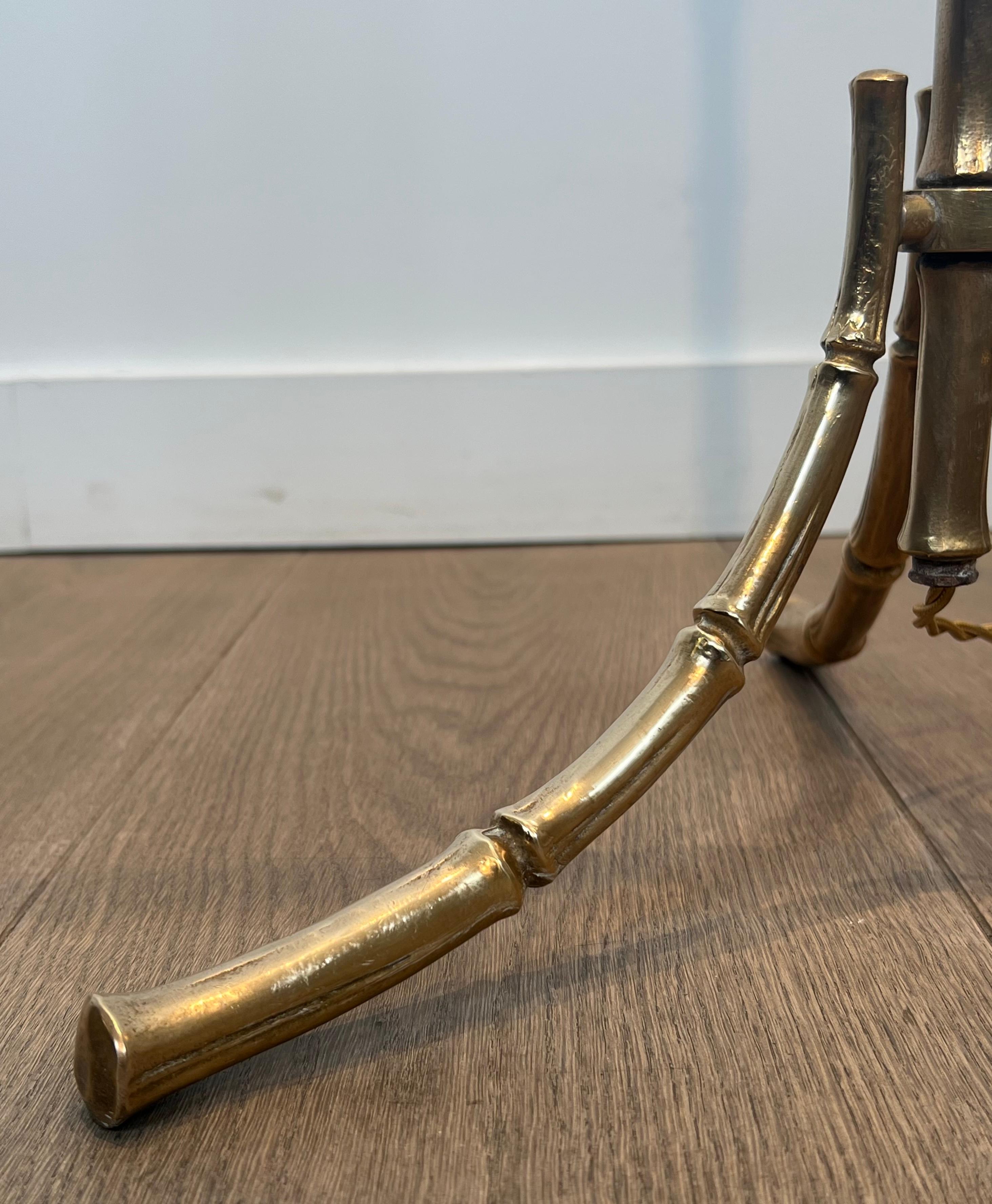 Lámpara de pie de imitación de bambú bronce de Maison Bagués en venta 10