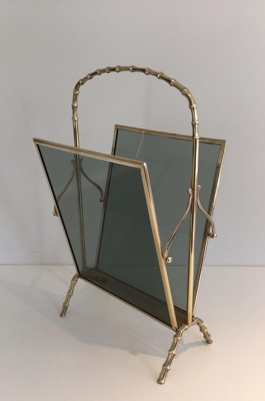Porte-revues en faux bambou et bronze par Maison Baguès en vente 5