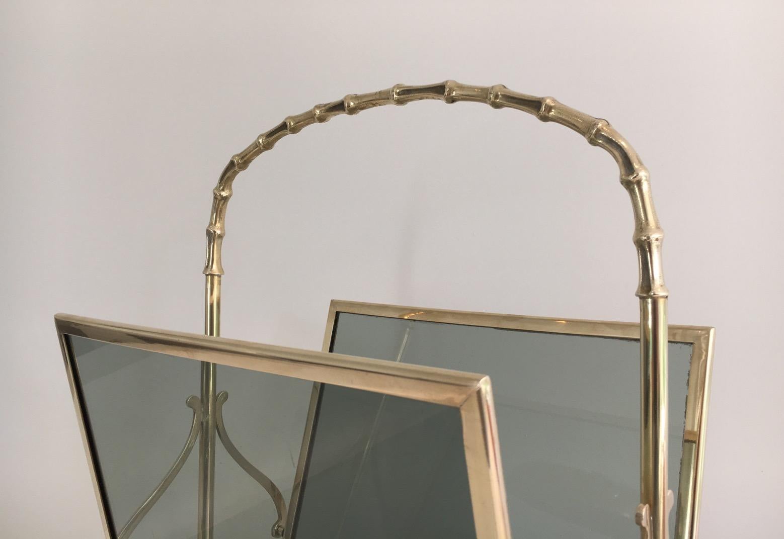 Bronze Porte-revues en faux bambou et bronze par Maison Baguès en vente