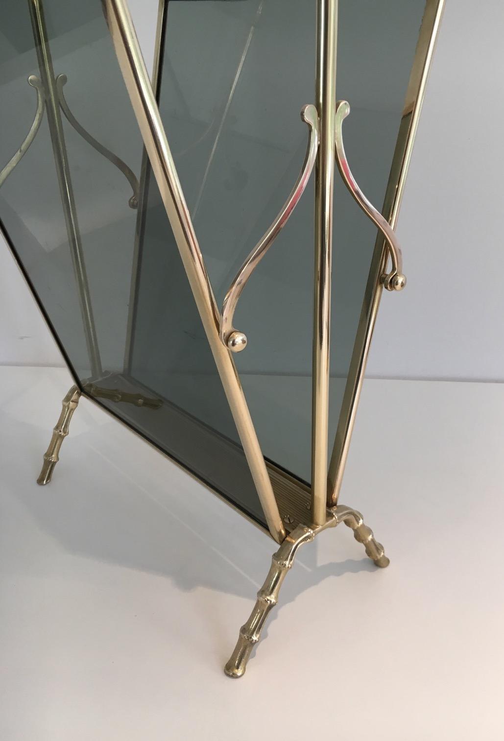 Porte-revues en faux bambou et bronze par Maison Baguès en vente 1