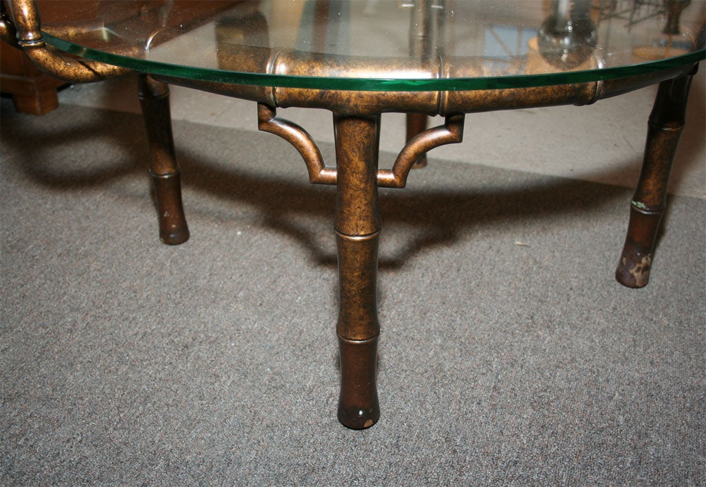 Late 20th Century Faux Bamboo Butler Tray Coffee Table