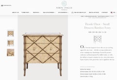 FAUX BAMBOO CARVED WOOD PORTE ITALIA FIESOLE CHEST OF DRAWERs