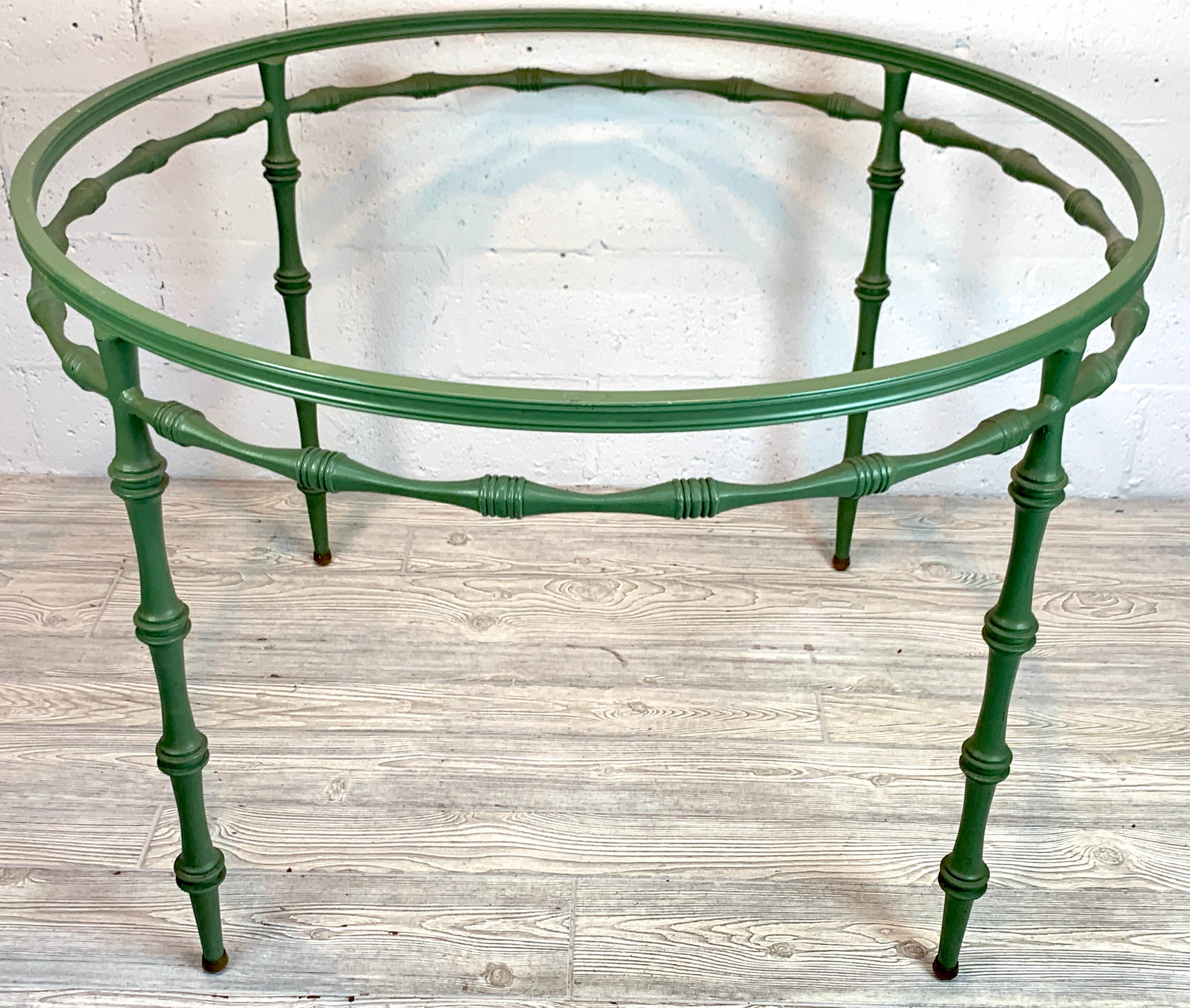 Polychromed Faux Bamboo Center or Dining Table by Phyllis Morris