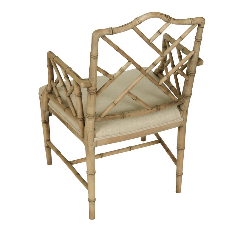 Faux Bamboo Chair in a Bleached Finish at 1stDibs faux bamboo chairs