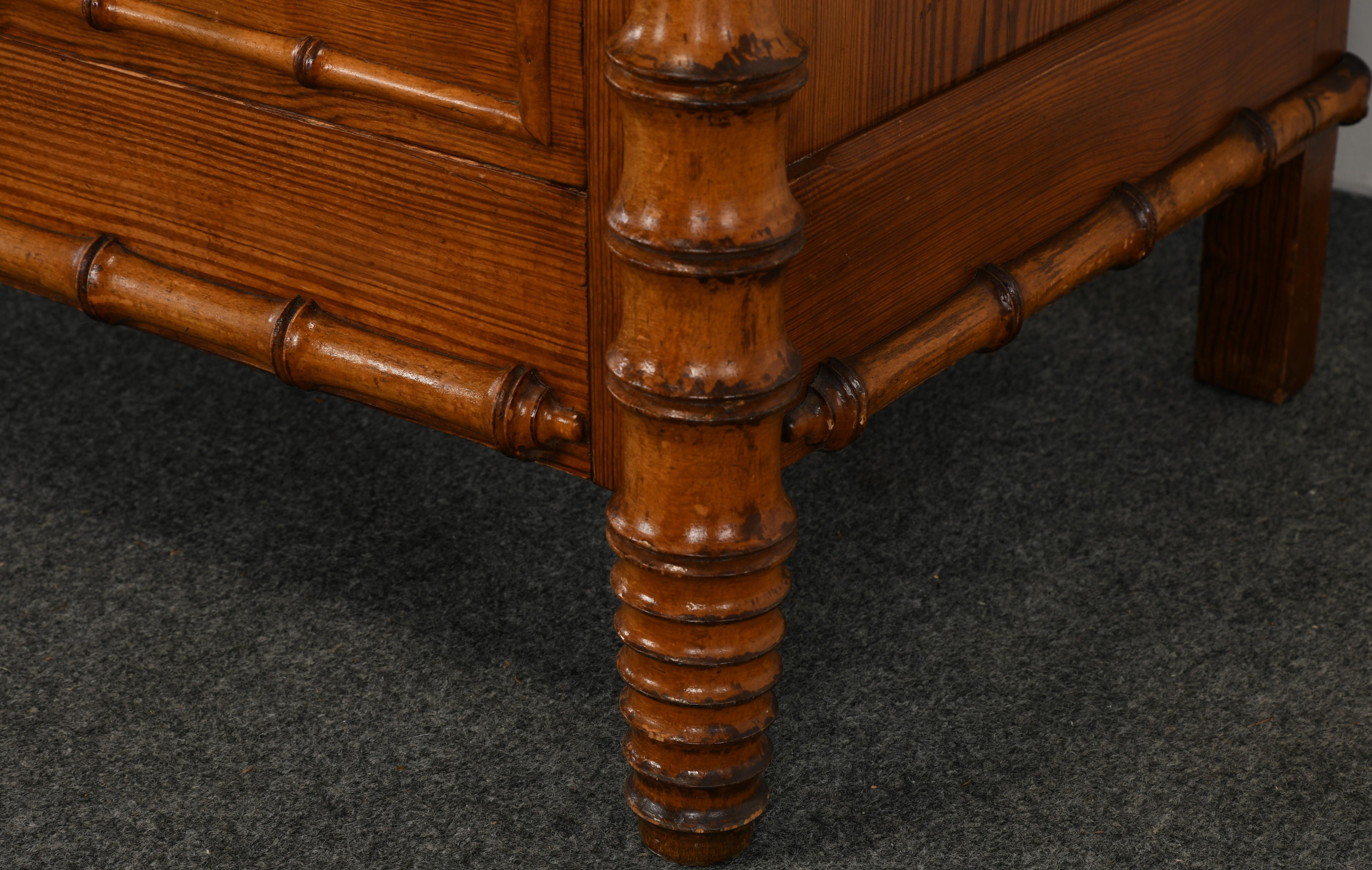 Faux Bamboo Chest of Drawers, 19th Century 8