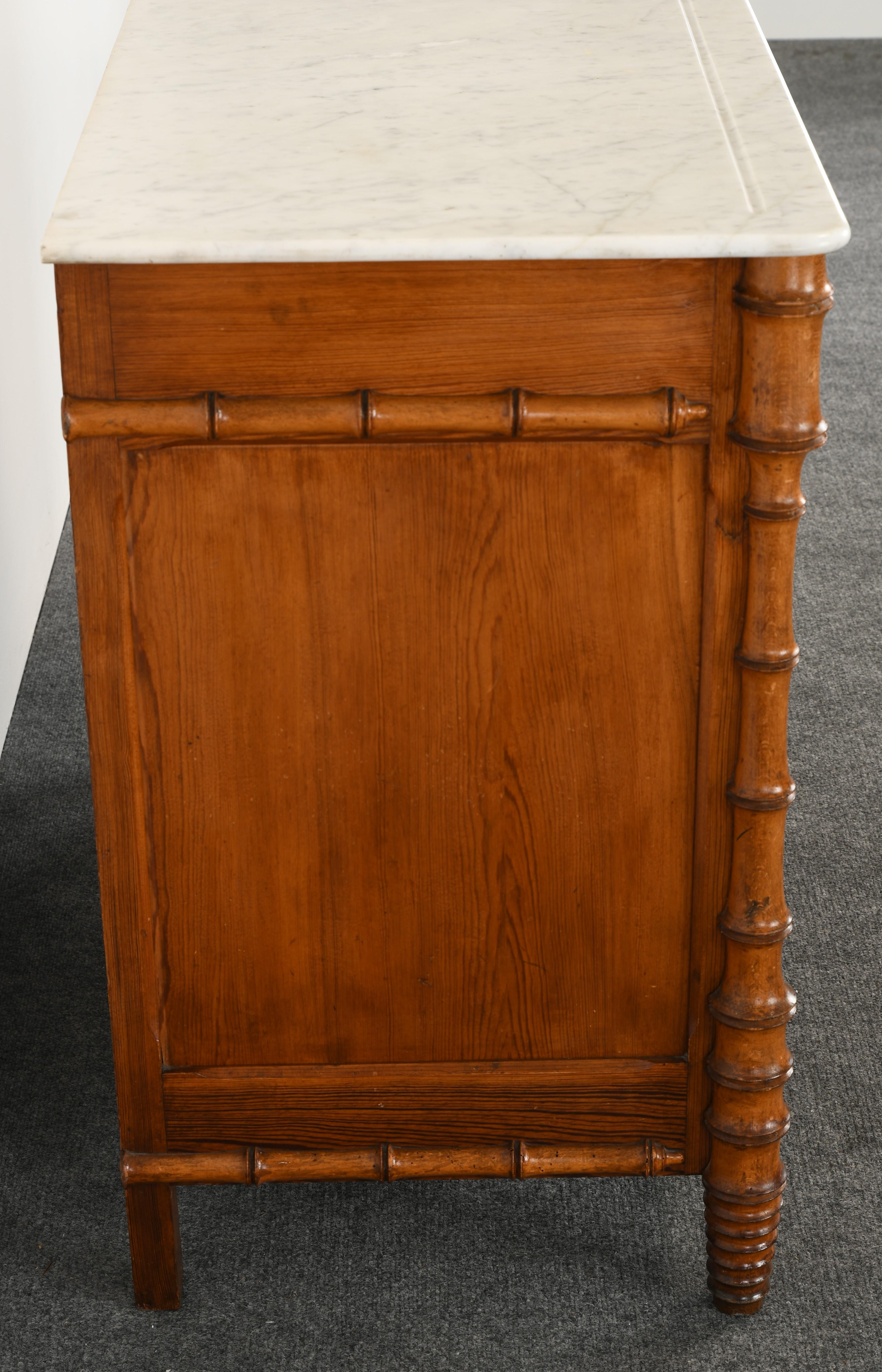 Faux Bamboo Chest of Drawers, 19th Century 2
