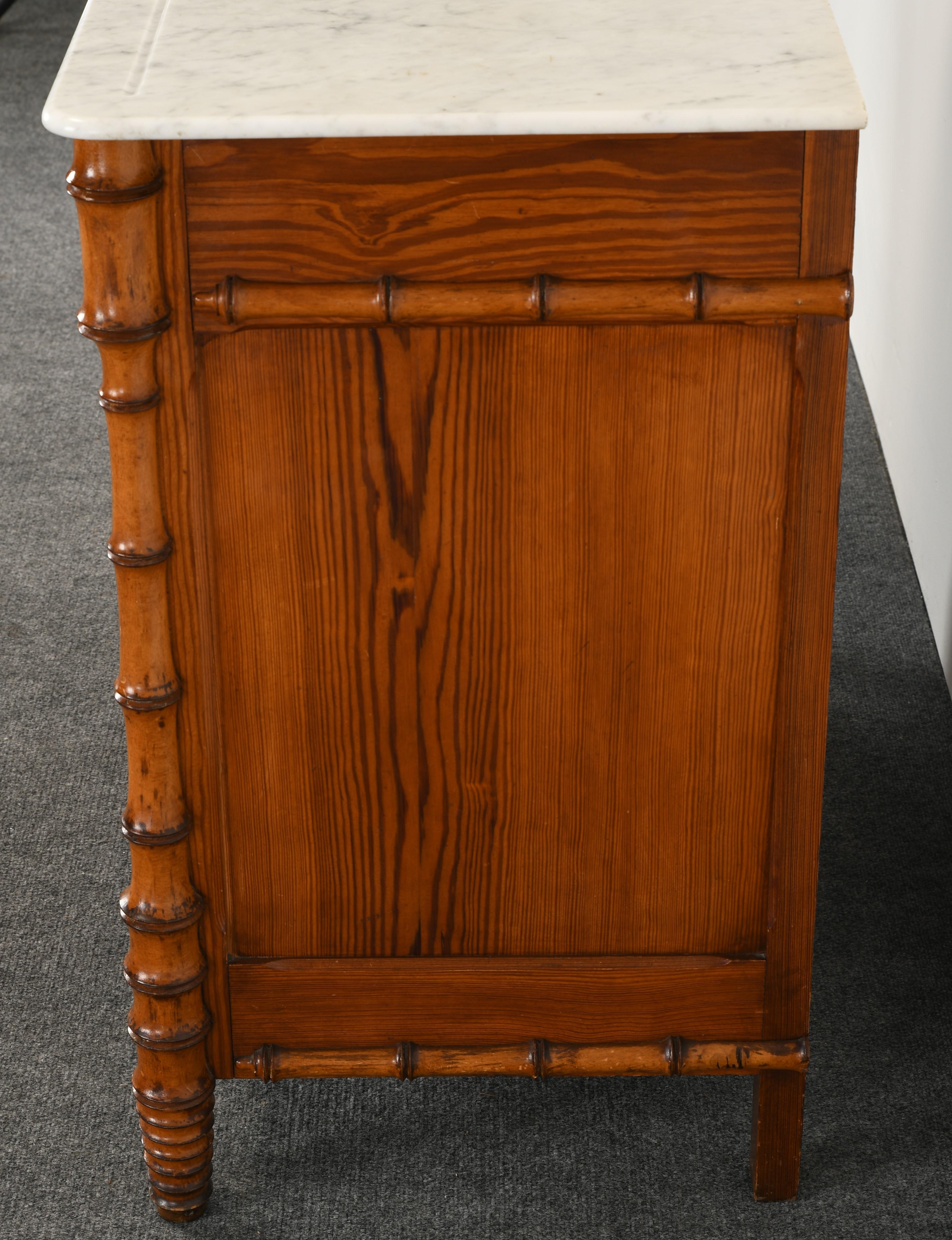 Faux Bamboo Chest of Drawers, 19th Century 3