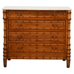 Faux Bamboo Chest of Drawers, 19th Century