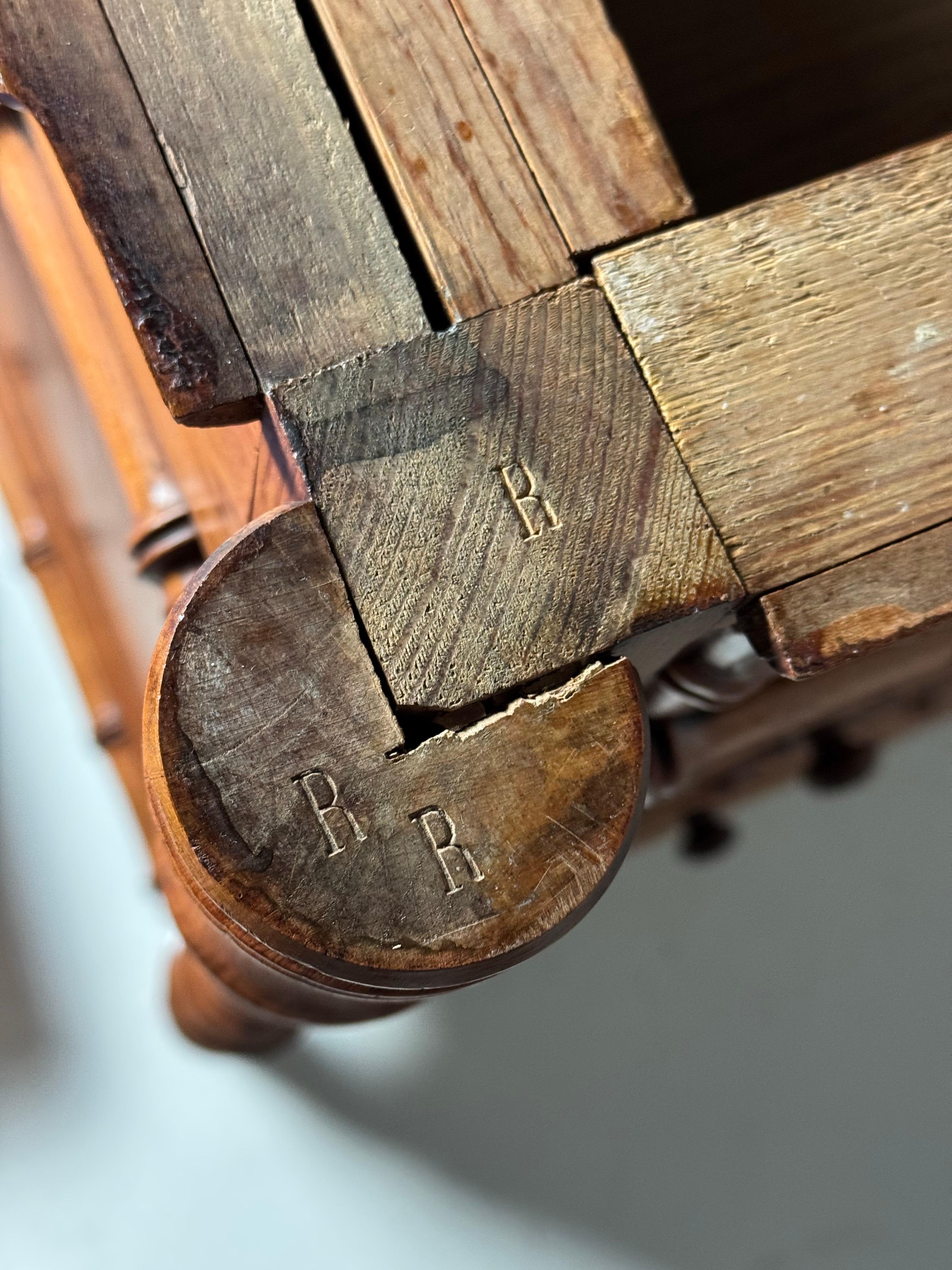Cassettiera in finto bambù francese 1900-1910 10