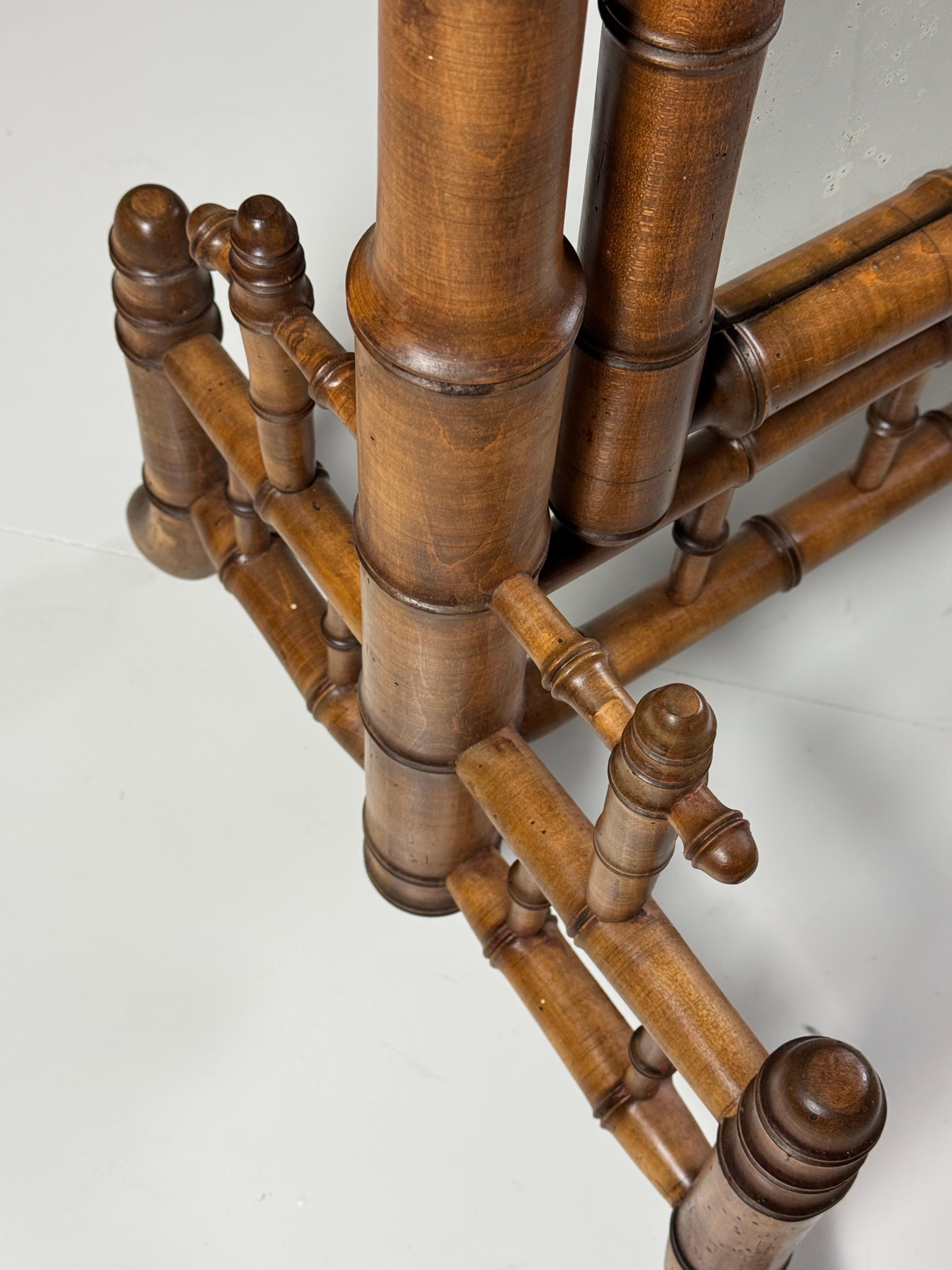 Faux Bamboo Cheval Mirror ca. 1900 For Sale 7