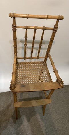 Test - Faux Bamboo Children’s High Chair, circa 1890