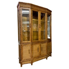 Faux Bamboo China Cabinet by American of Martinsville