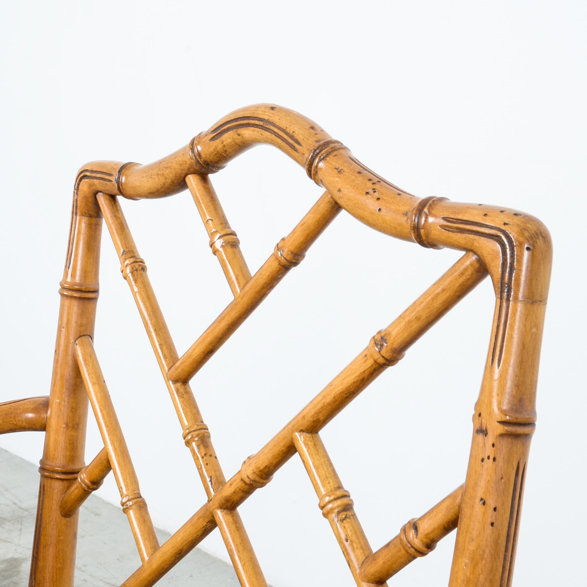 Faux Bamboo Chippendale Chinese Dining Chairs, Set of Eight 3