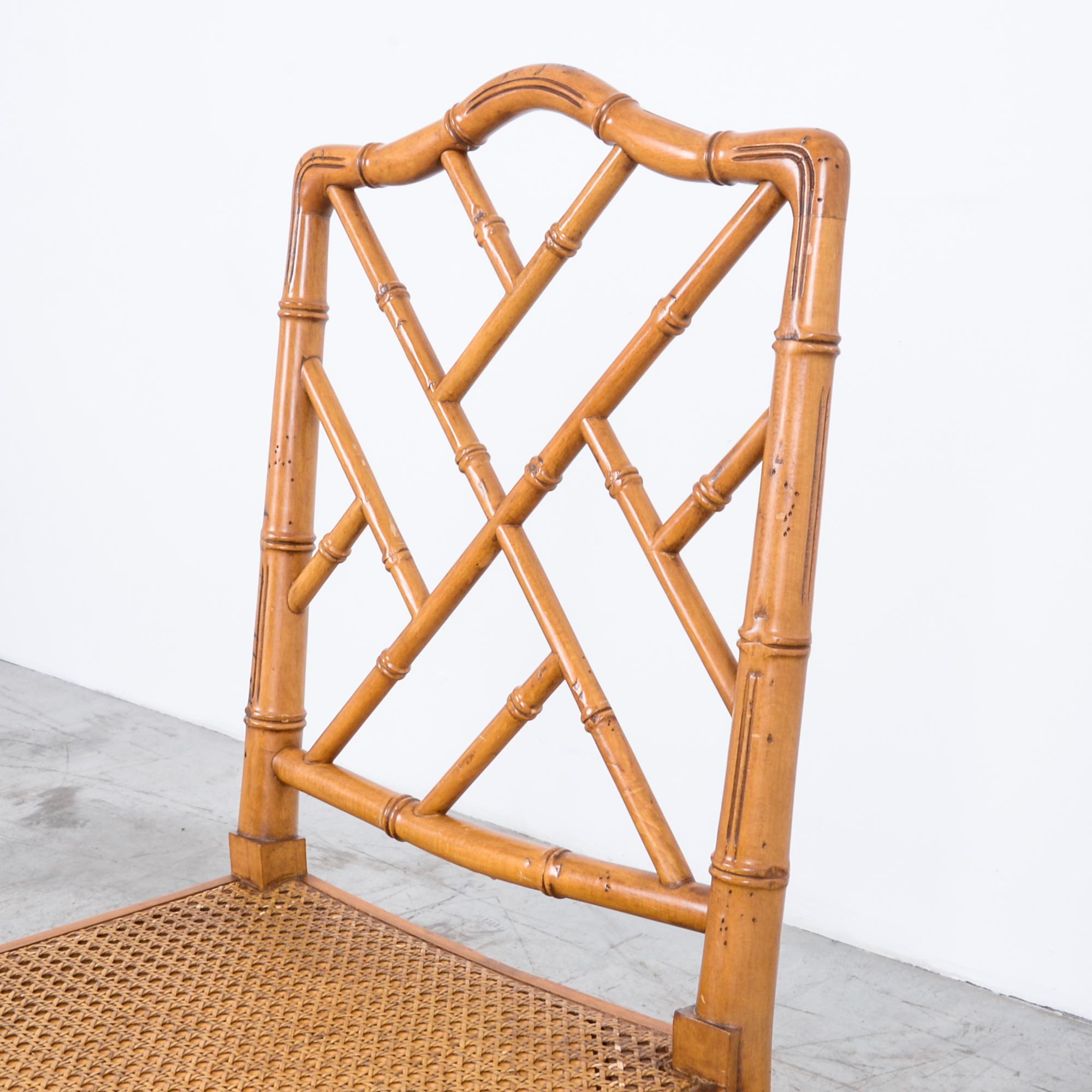 Faux Bamboo Chippendale Chinese Dining Chairs, Set of Eight 6