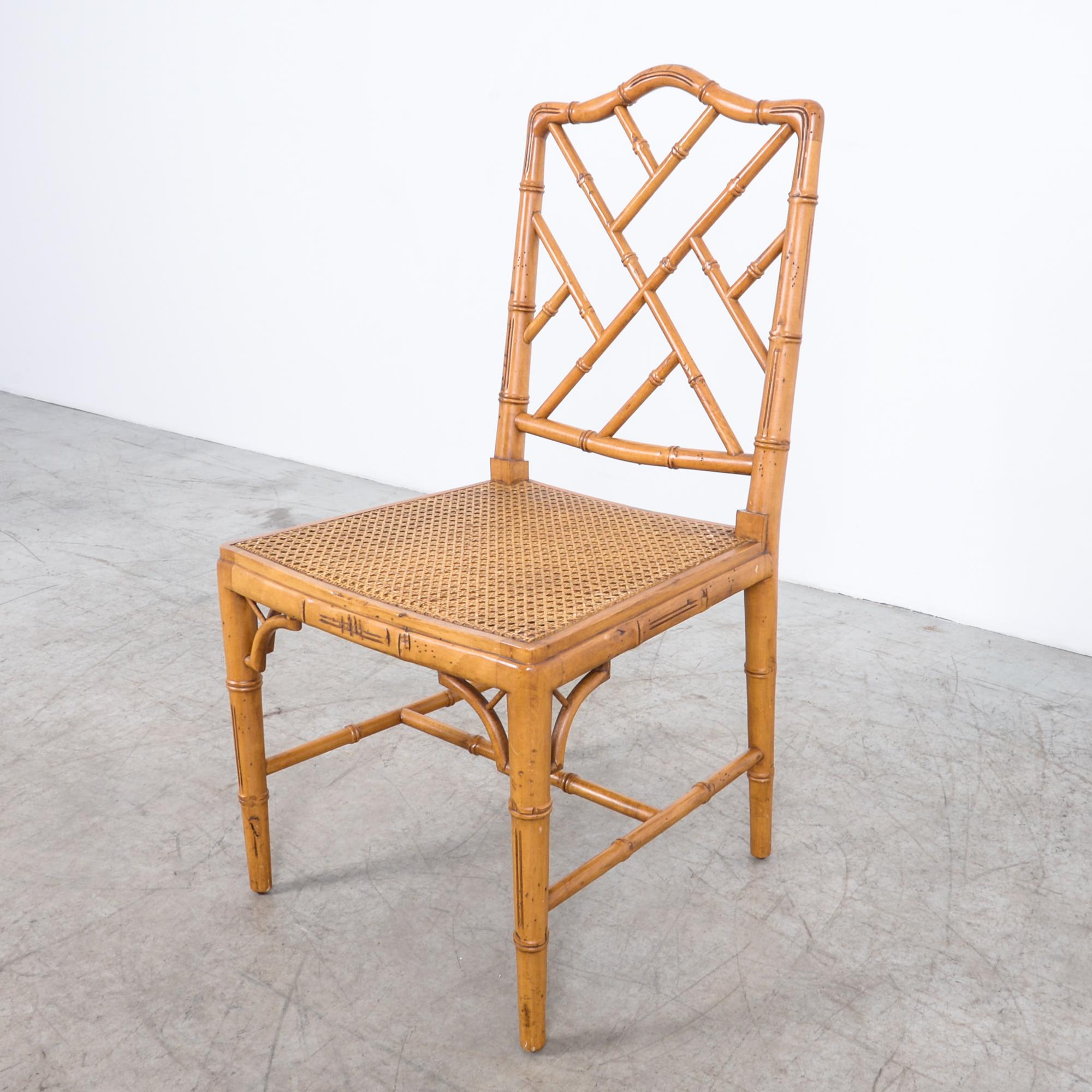 Faux Bamboo Chippendale Chinese Dining Chairs, Set of Eight 7