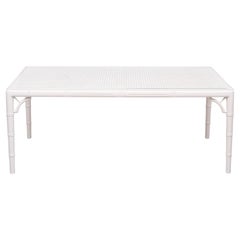 Faux Bamboo Chippendale Coffee Table 1970s France