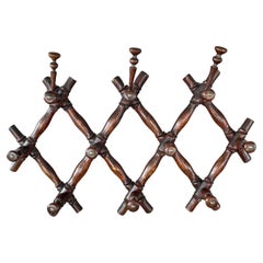 Faux bamboo coat and hat rack