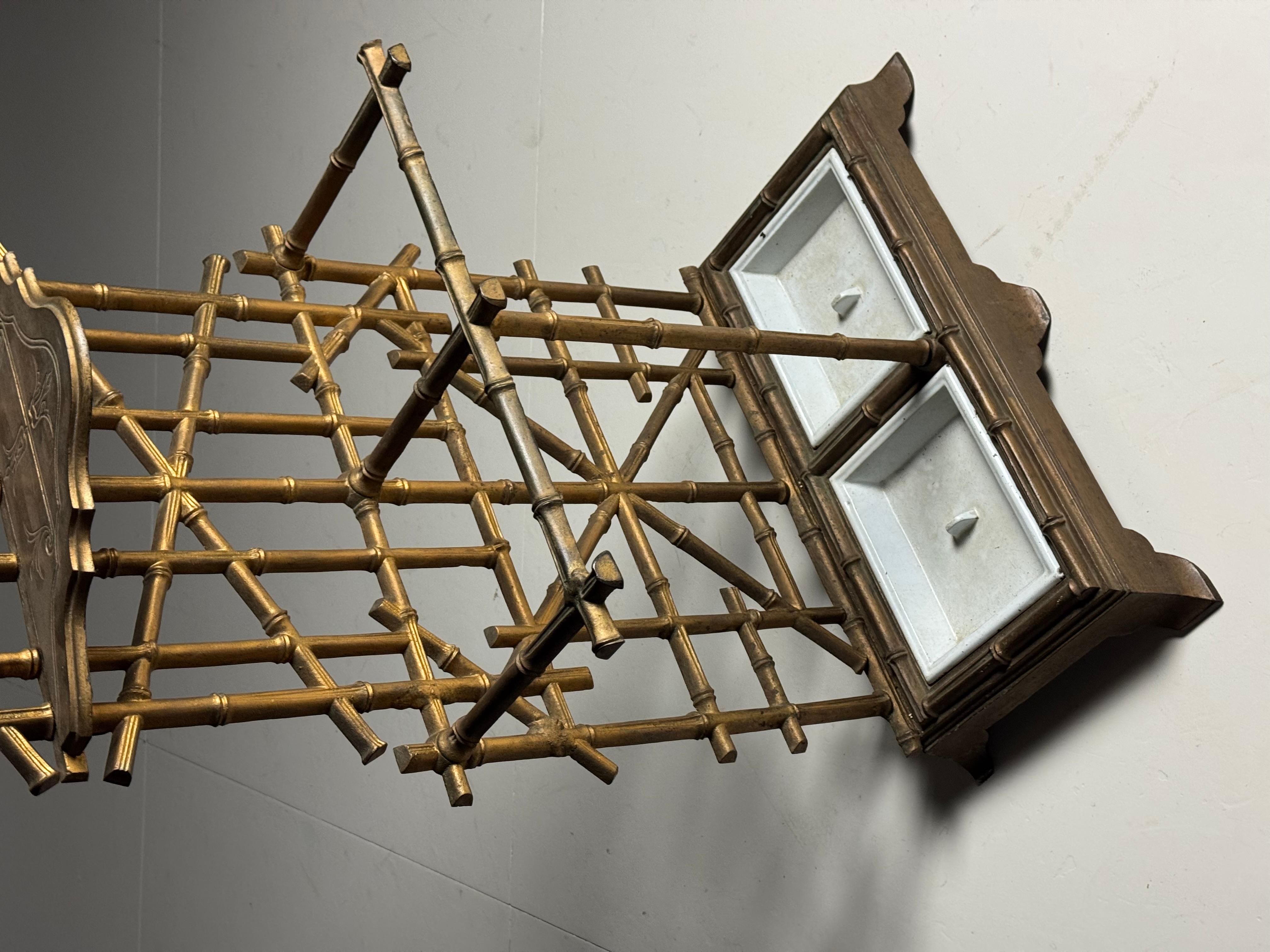 Faux Bamboo Coat Rack 19th century In Good Condition For Sale In MILL, NL