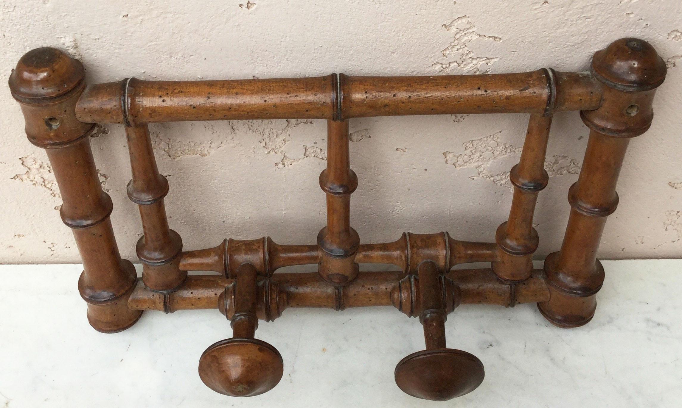 French Provincial Faux Bamboo Coat Rack, circa 1900