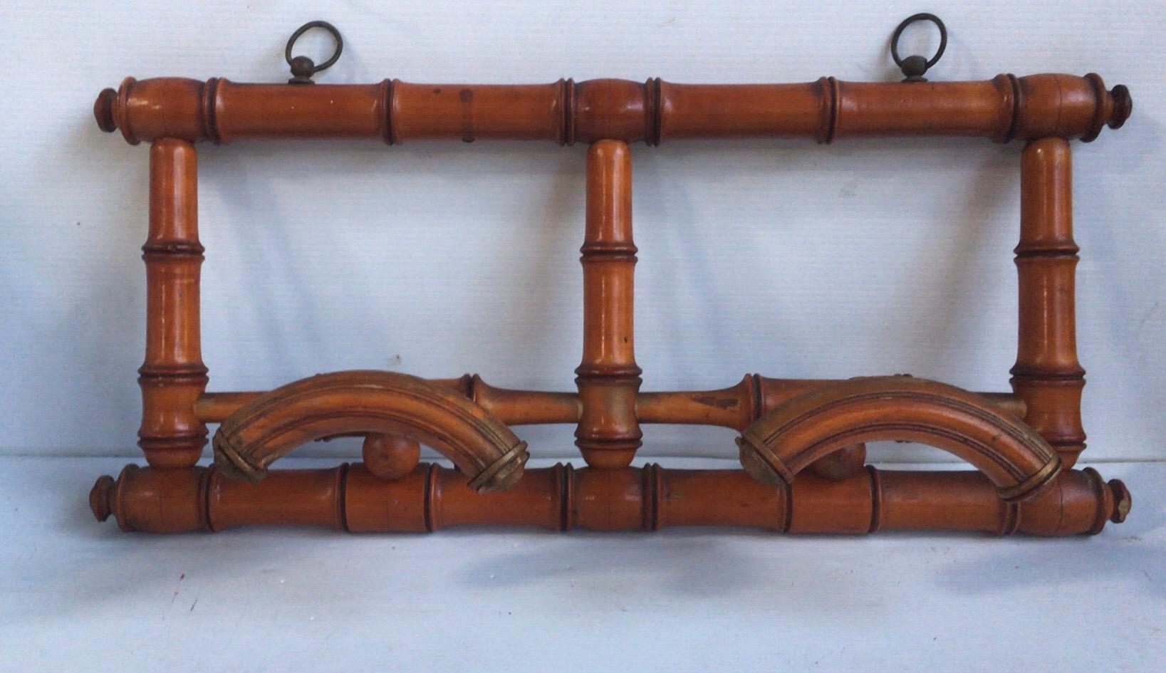 French Provincial Faux Bamboo Coat Rack, circa 1900