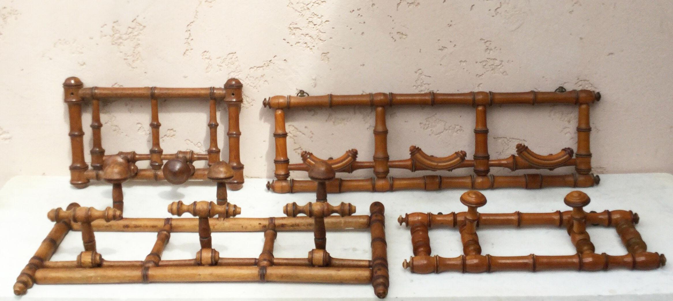 Faux Bamboo Coat Rack, circa 1900 In Good Condition In Austin, TX