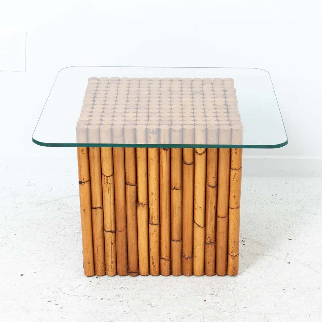 Adirondack Table à cocktail faux bambou en vente